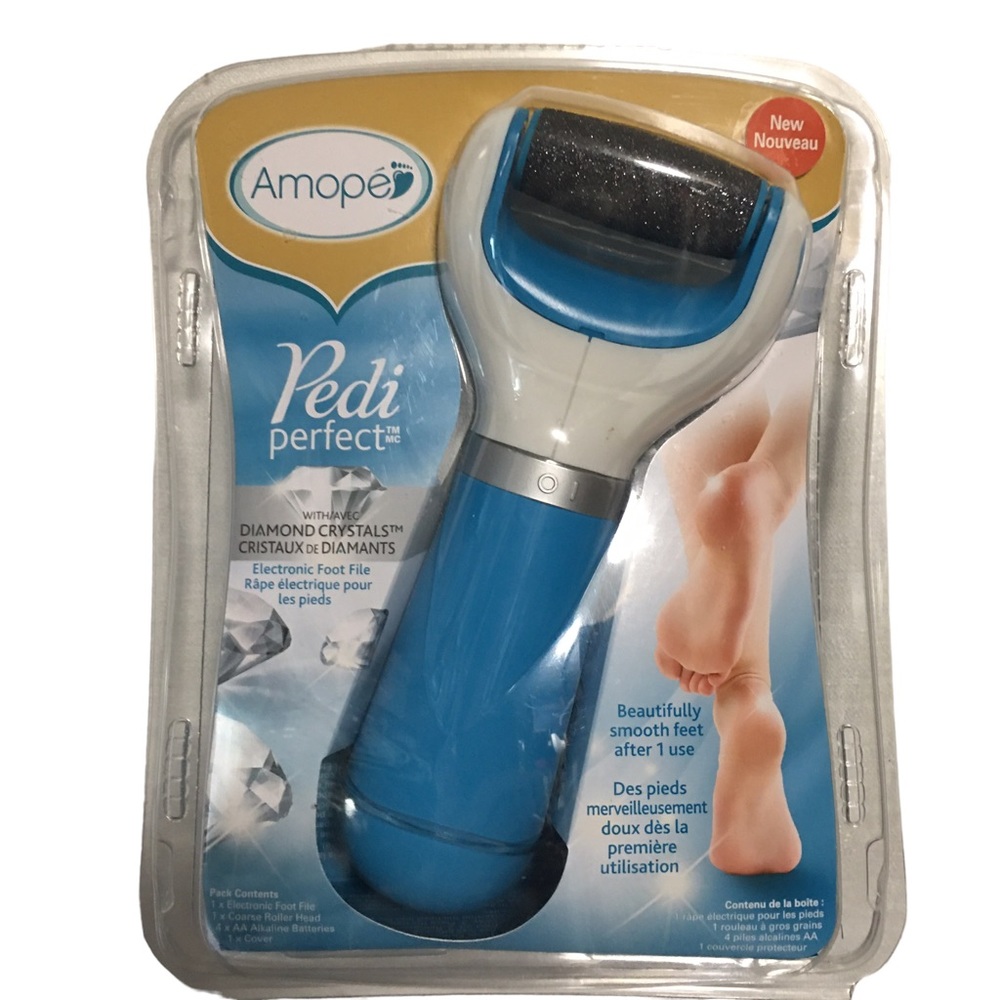 Amope’ Pedi Prefect Electronic foot file W/ avec diamond crystals NIB